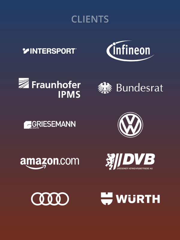 A number of logos of brands Daniel Rintz has worked for.